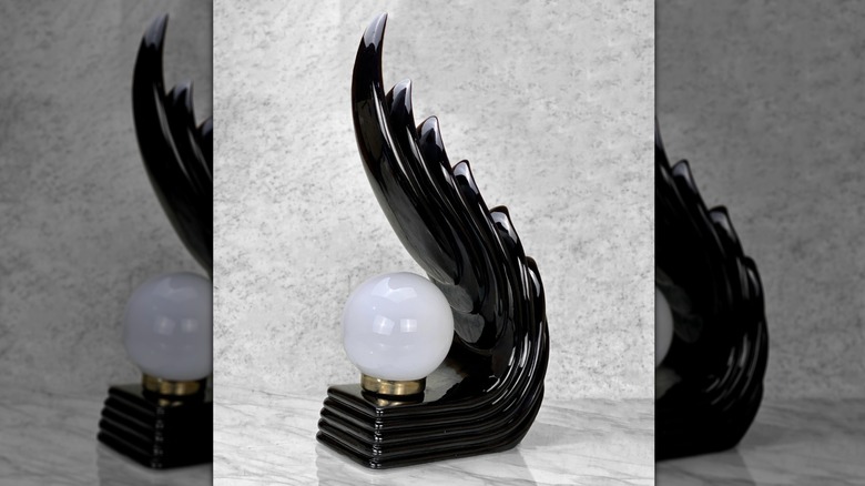 A vintage '80s cascading wing lamp.