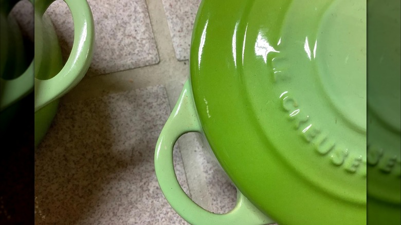 Kiwi green Le Creuset mini ramekins