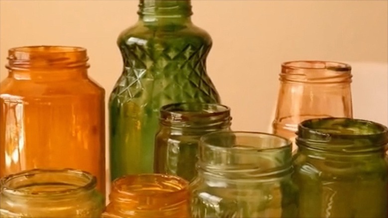 assortment of DIY vintage-inspired glass in various colors and shapes