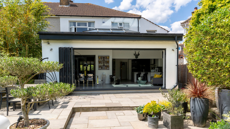 A stylish patio area