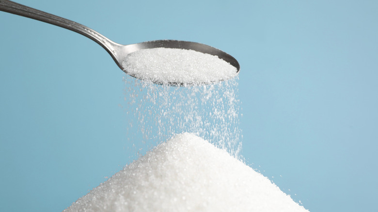 a spoonful of sugar over a mound of sugar