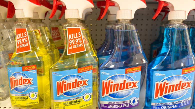 Windex products on a store shelf