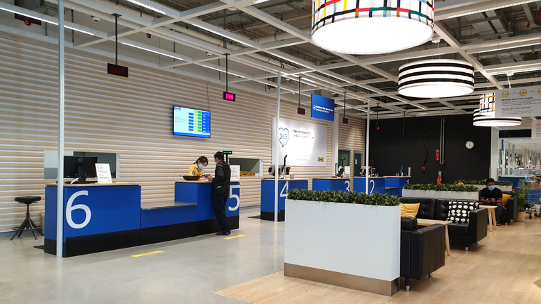 Returns and exchanges area of IKEA store