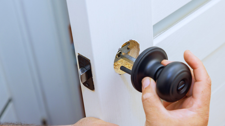 door knob install