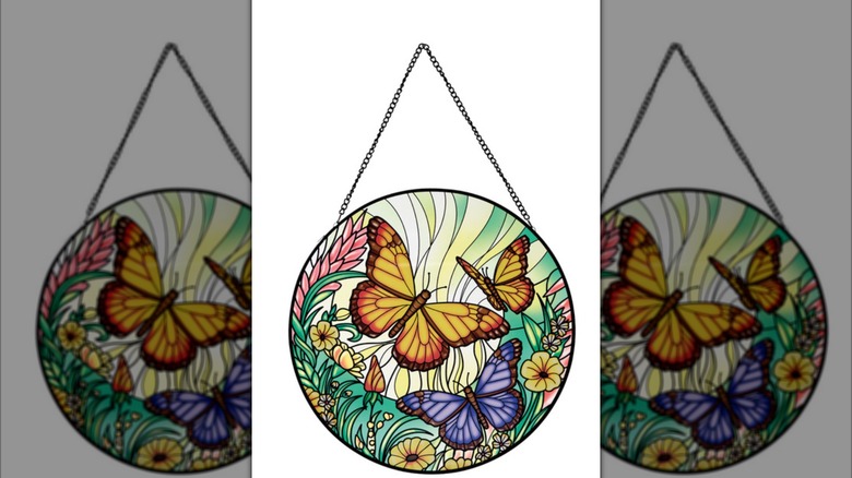 Belavi Butterfly Glass Sun Catcher