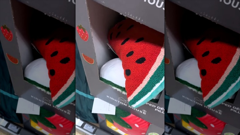 Kirkton House Watermelon Pillow in an Aldi store
