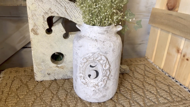 DIY clay crock from a pickle jar