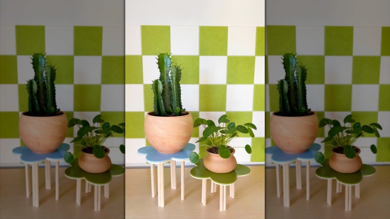 DIY Dollar Tree wood plant stands